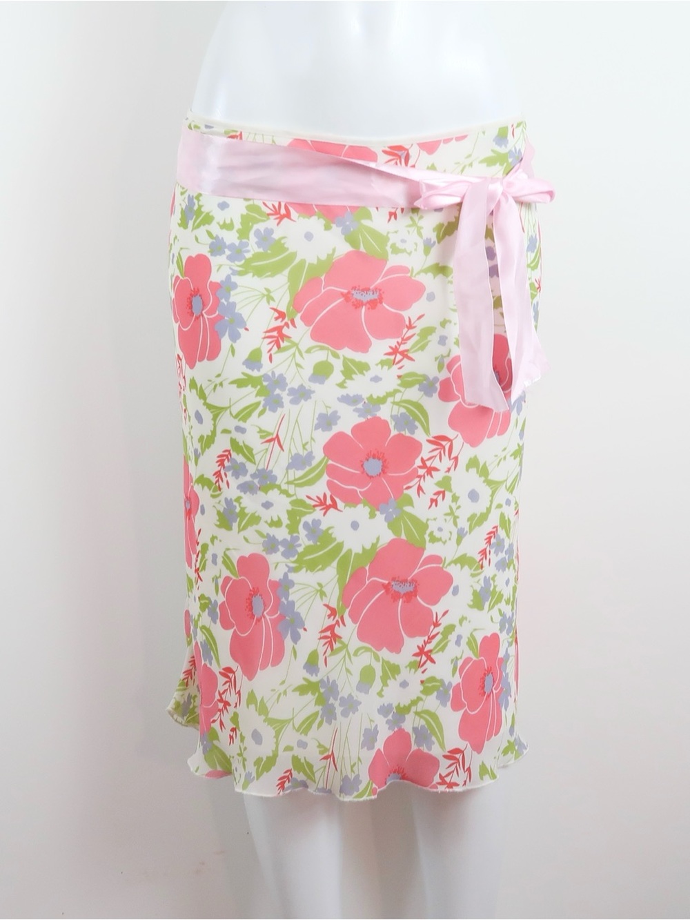 90s Suzy Shier Pink Floral midi skirt